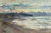 A Coastal Scene at Sunset William Lionel Wyllie